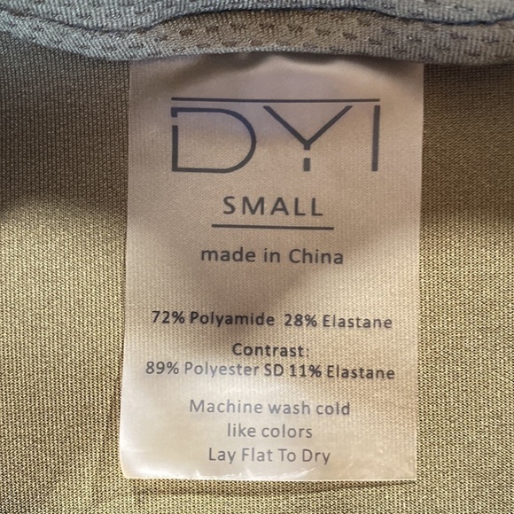 DYI Define Your Inspiration Long Sleeve Mesh Contrast Mock Neck Top sz S - Picture 3 of 11